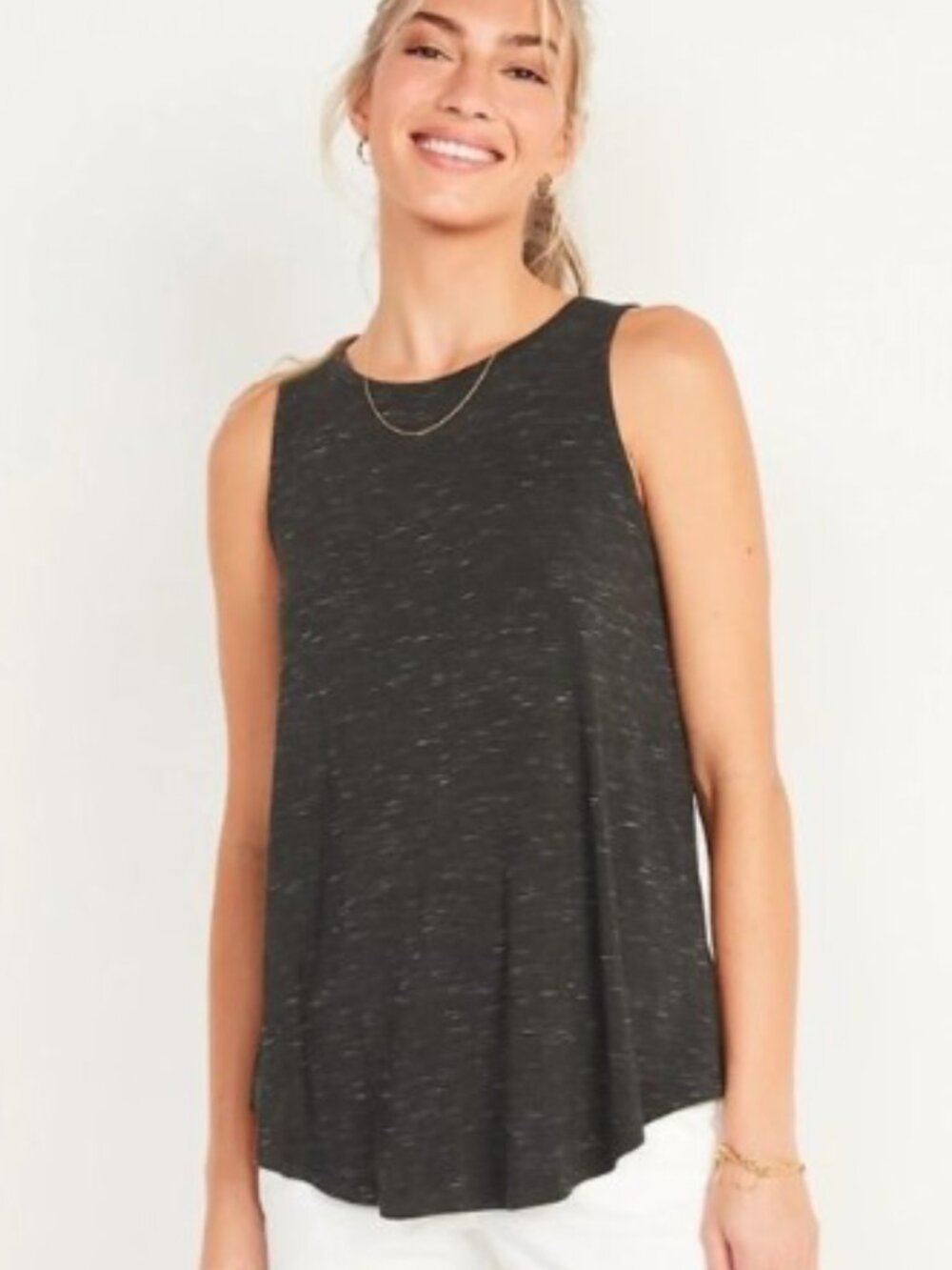 Old Navy Luxe Swing Tank, black, 2x